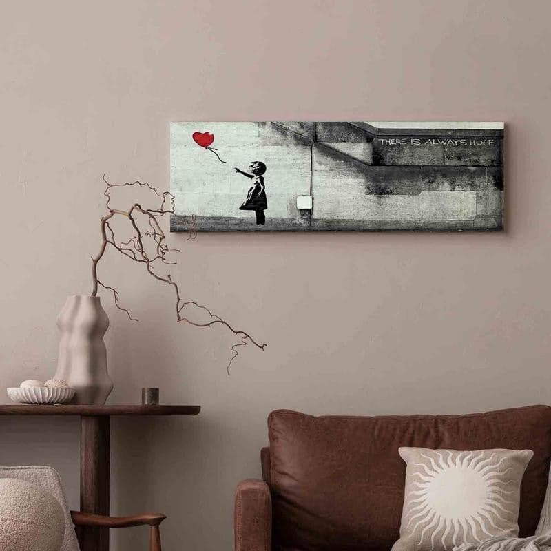 Quadro There is Always Hope (1 Part) Narrow Red in Poster e stampe Collezione Casa - Trebisacce, commercioVirtuoso.it