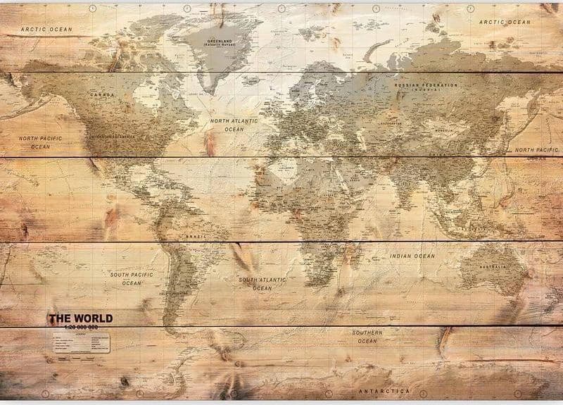 Fotomurale Map on Boards in Carta da parati Collezione Casa - Trebisacce, commercioVirtuoso.it