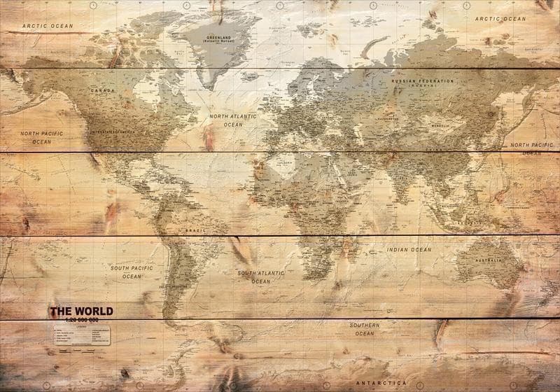 Fotomurale Map on Boards in Carta da parati Collezione Casa - Trebisacce, commercioVirtuoso.it