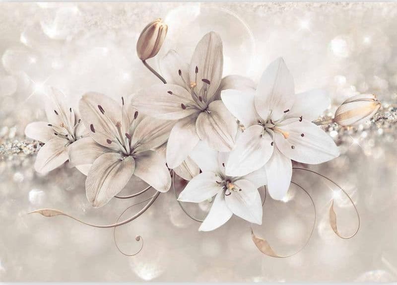 Fotomurale Diamond Lilies in Carta da parati Collezione Casa - Trebisacce, commercioVirtuoso.it