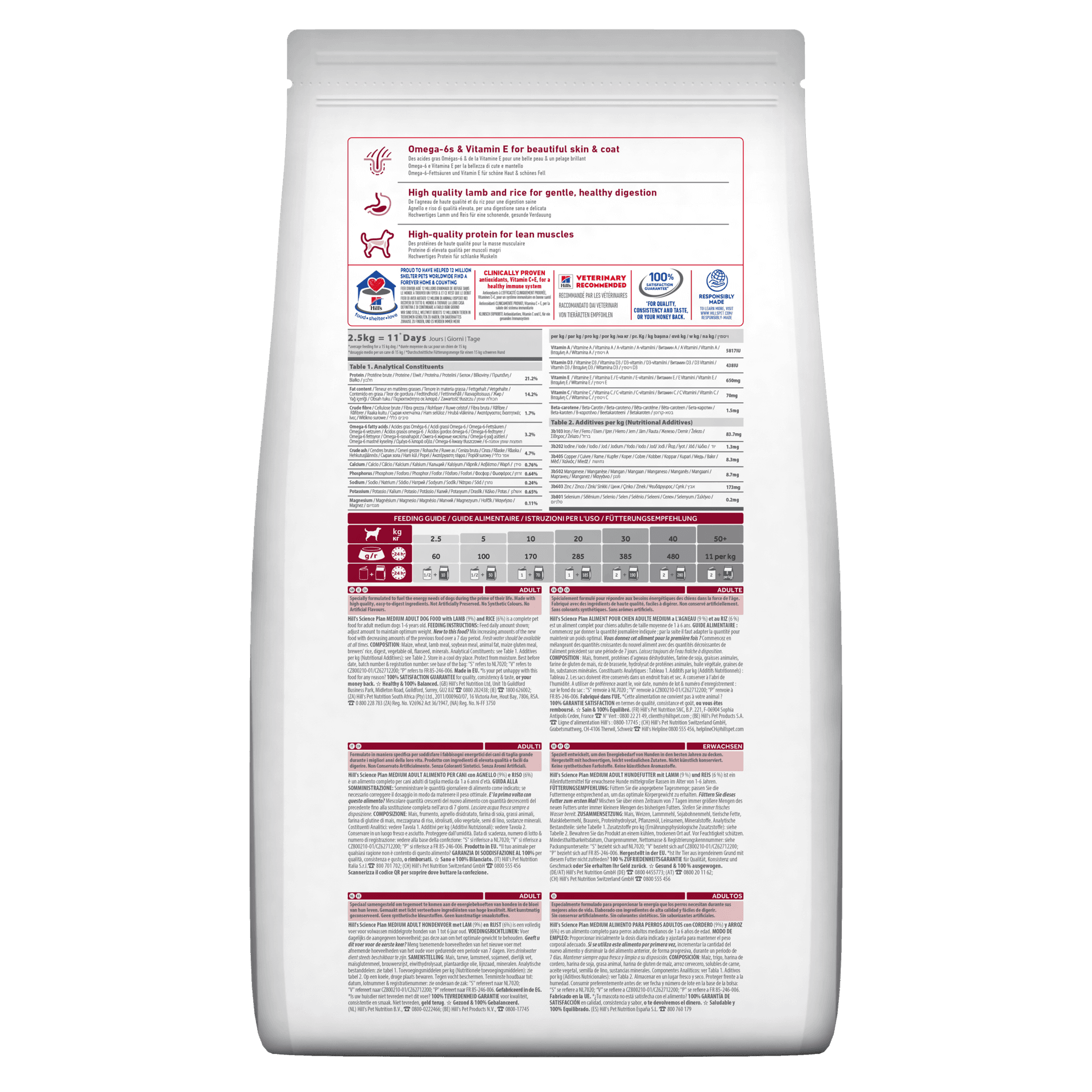 Hill's Mantenimento secco Cani Adulti Medium agnello e riso in Secco 101 Market - Poggibonsi, commercioVirtuoso.it