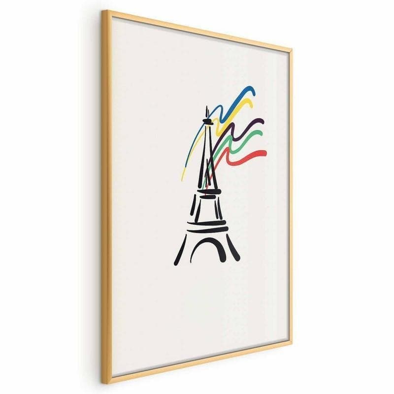 Poster - Eiffel Tower and Colors in Poster e stampe Collezione Casa - Trebisacce, commercioVirtuoso.it