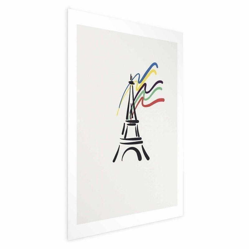 Poster - Eiffel Tower and Colors in Poster e stampe Collezione Casa - Trebisacce, commercioVirtuoso.it