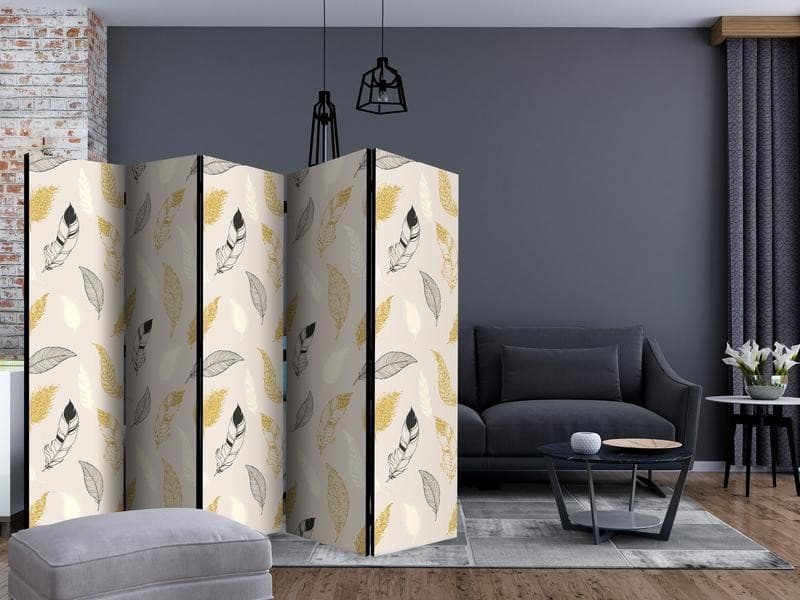 Paravento Golden Feathers II [divisori da interno] in Paraventi Collezione Casa - Trebisacce, commercioVirtuoso.it