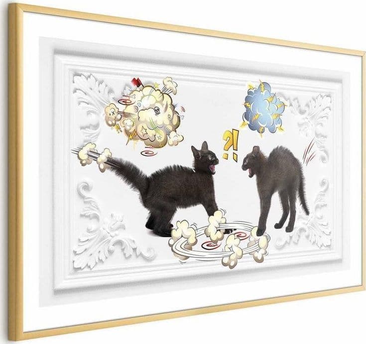 Poster - Cat Fight in Poster e stampe Collezione Casa - Trebisacce, commercioVirtuoso.it