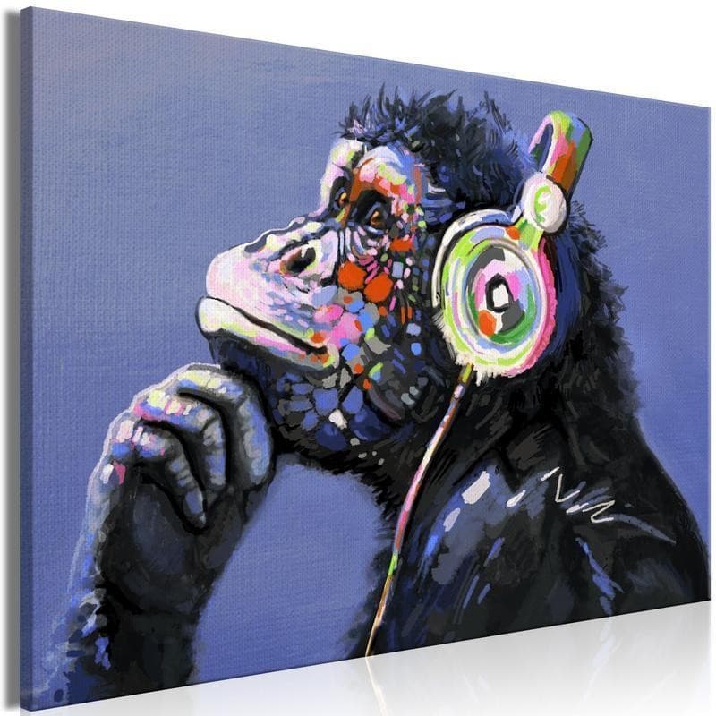 Quadro Musical Monkey (1 Part) Wide in Poster e stampe Collezione Casa - Trebisacce, commercioVirtuoso.it