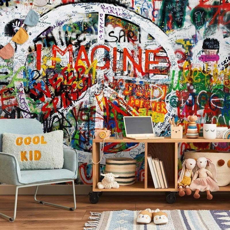 Fotomurale Hippie Graffiti in Carta da parati Collezione Casa - Trebisacce, commercioVirtuoso.it