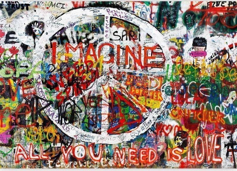 Fotomurale Hippie Graffiti in Carta da parati Collezione Casa - Trebisacce, commercioVirtuoso.it