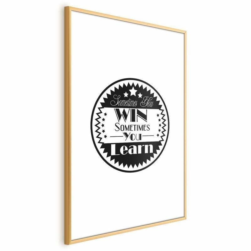 Poster - Sometimes You Win, Sometimes You Learn in Targhe e cartelli Collezione Casa - Trebisacce, commercioVirtuoso.it