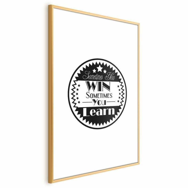 Poster - Sometimes You Win, Sometimes You Learn in Targhe e cartelli Collezione Casa - Trebisacce, commercioVirtuoso.it