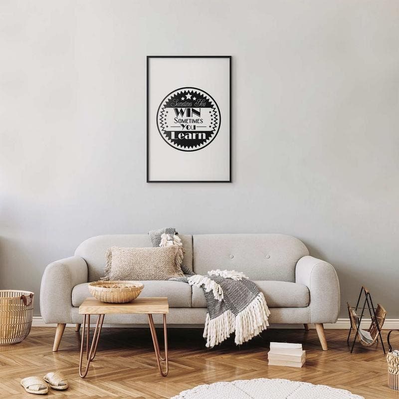 Poster - Sometimes You Win, Sometimes You Learn in Targhe e cartelli Collezione Casa - Trebisacce, commercioVirtuoso.it