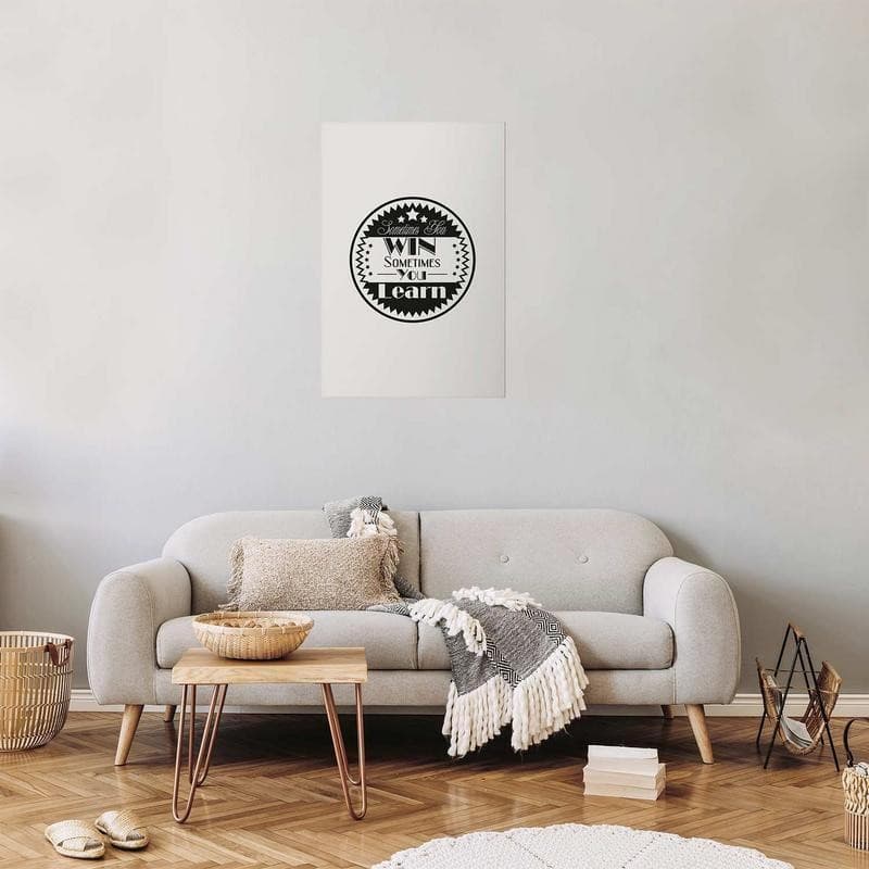 Poster - Sometimes You Win, Sometimes You Learn in Targhe e cartelli Collezione Casa - Trebisacce, commercioVirtuoso.it