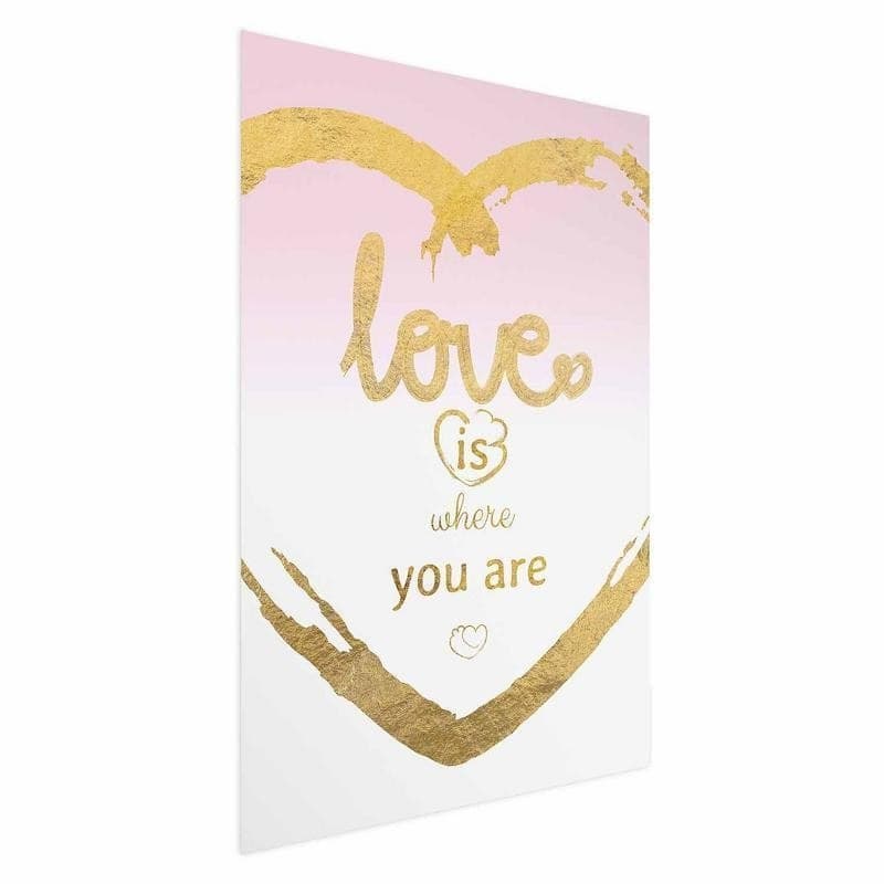 Poster - Love Is Where You Are in Targhe e cartelli Collezione Casa - Trebisacce, commercioVirtuoso.it