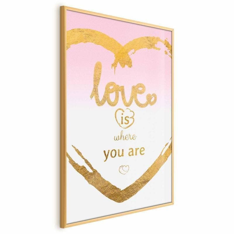 Poster - Love Is Where You Are in Targhe e cartelli Collezione Casa - Trebisacce, commercioVirtuoso.it