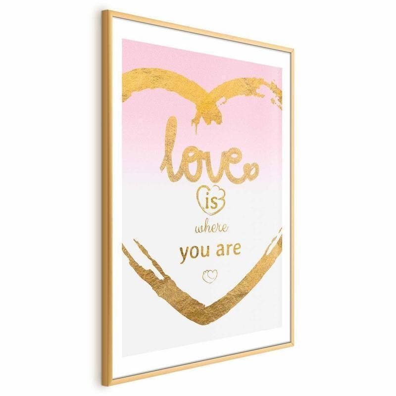 Poster - Love Is Where You Are in Targhe e cartelli Collezione Casa - Trebisacce, commercioVirtuoso.it