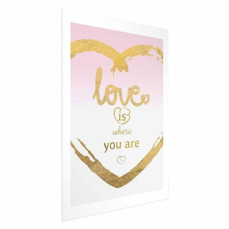 Poster - Love Is Where You Are in Targhe e cartelli Collezione Casa - Trebisacce, commercioVirtuoso.it