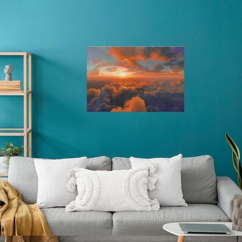 Poster - When Dawn Tickles the Clouds: A Color Show on the Morning Sky in Poster e stampe Collezione Casa - Trebisacce, commercioVirtuoso.it