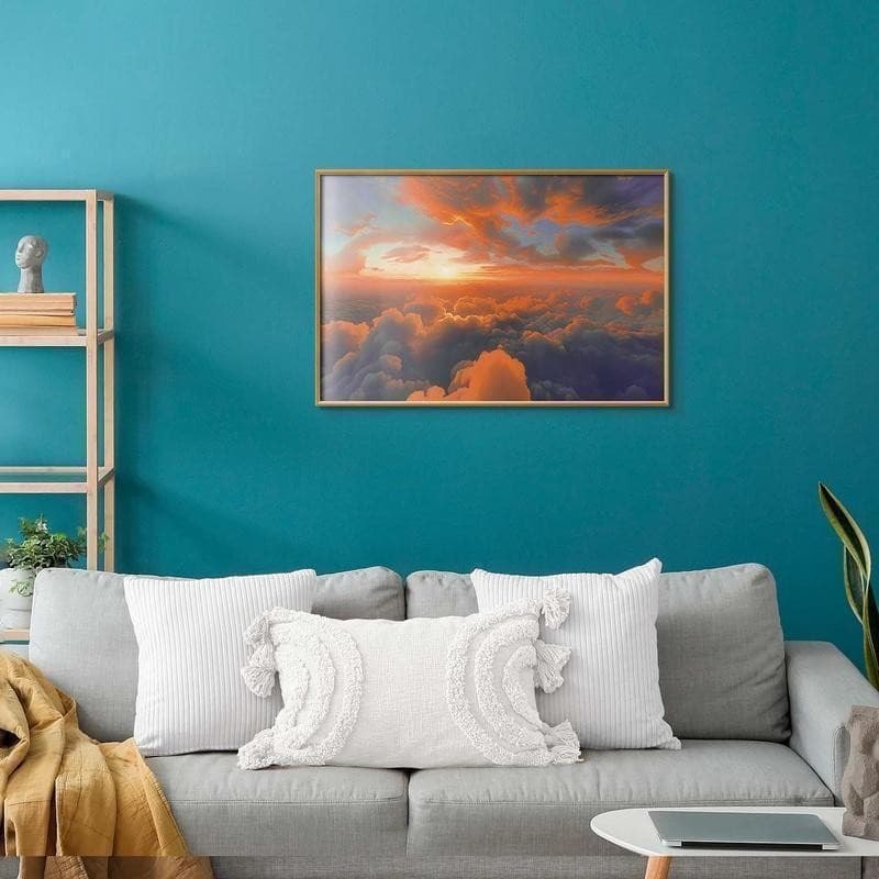 Poster - When Dawn Tickles the Clouds: A Color Show on the Morning Sky in Poster e stampe Collezione Casa - Trebisacce, commercioVirtuoso.it