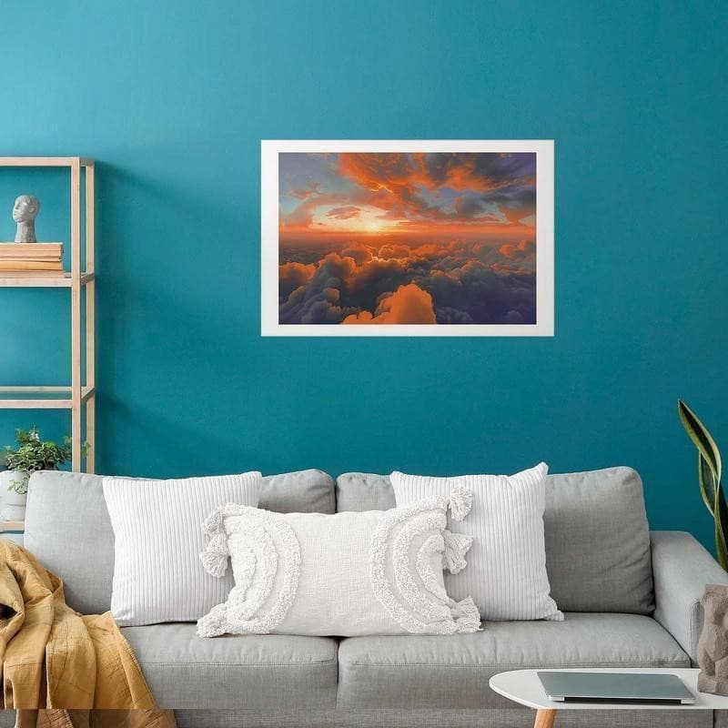 Poster - When Dawn Tickles the Clouds: A Color Show on the Morning Sky in Poster e stampe Collezione Casa - Trebisacce, commercioVirtuoso.it