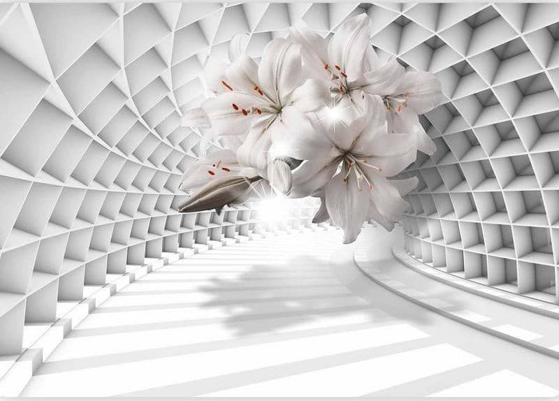 Fotomurale Flowers in the Tunnel in Carta da parati Collezione Casa - Trebisacce, commercioVirtuoso.it