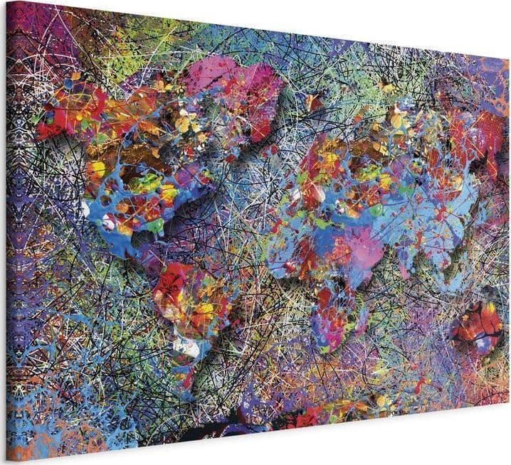 Quadro Map: Jackson Pollock inspiration in Poster e stampe Collezione Casa - Trebisacce, commercioVirtuoso.it