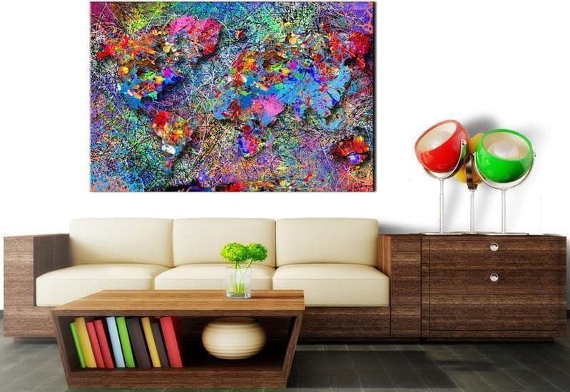 Quadro Map: Jackson Pollock inspiration in Poster e stampe Collezione Casa - Trebisacce, commercioVirtuoso.it