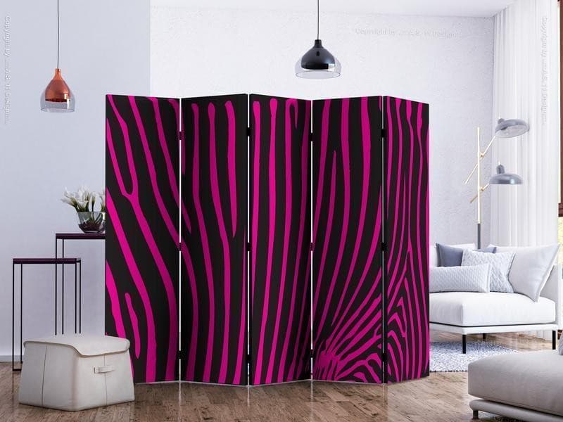 Paravento Zebra pattern (violet) II [divisori da interno] in Paraventi Collezione Casa - Trebisacce, commercioVirtuoso.it