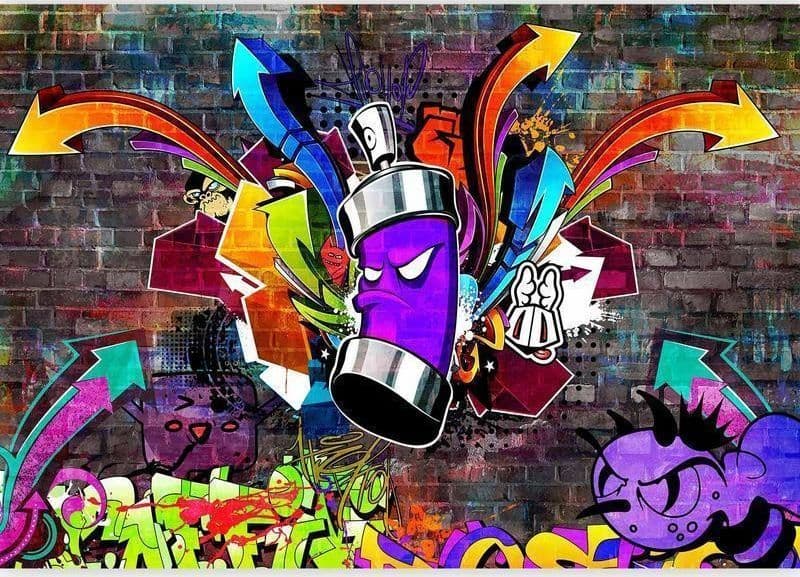 Fotomurale Graffiti: Colourful attack in Carta da parati Collezione Casa - Trebisacce, commercioVirtuoso.it