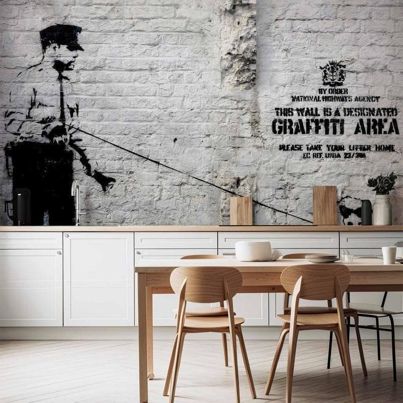 Fotomurale Banksy Graffiti Area in Carta da parati Collezione Casa - Trebisacce, commercioVirtuoso.it