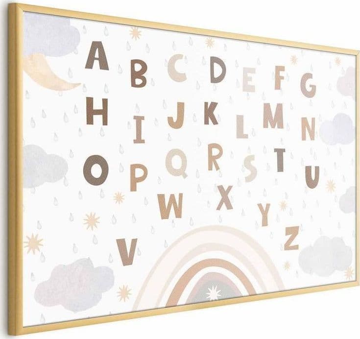 Poster - Letters in Muted Colors in Poster e stampe Collezione Casa - Trebisacce, commercioVirtuoso.it