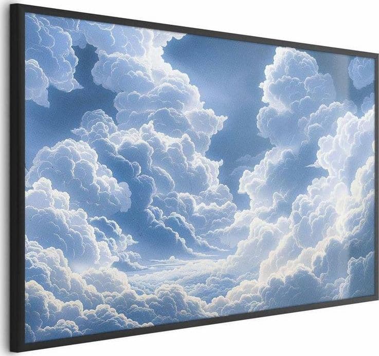 Poster - Blue Sky Breaking Through White, Fluffy Clouds in Poster e stampe Collezione Casa - Trebisacce, commercioVirtuoso.it