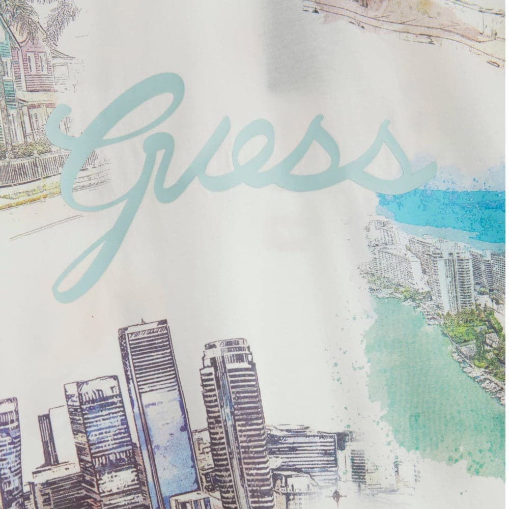 Guess t-shirt bianca con stampa Riviera M4GI54 K9RM1 T-shirt Guess