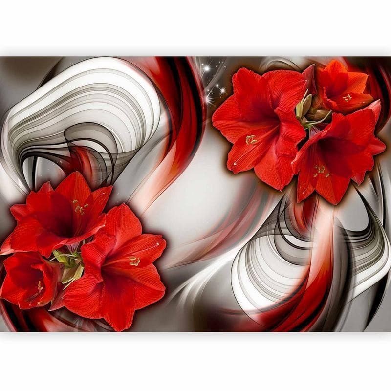 Fotomurale Amaryllis Ballad of the Red in Carta da parati Collezione Casa - Trebisacce, commercioVirtuoso.it
