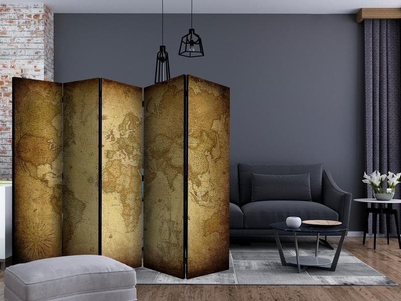 Paravento Old map II [Room Dividers] in Paraventi Collezione Casa - Trebisacce, commercioVirtuoso.it