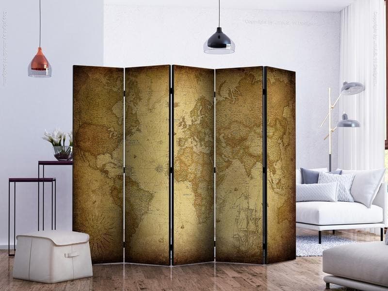 Paravento Old map II [Room Dividers] in Paraventi Collezione Casa - Trebisacce, commercioVirtuoso.it