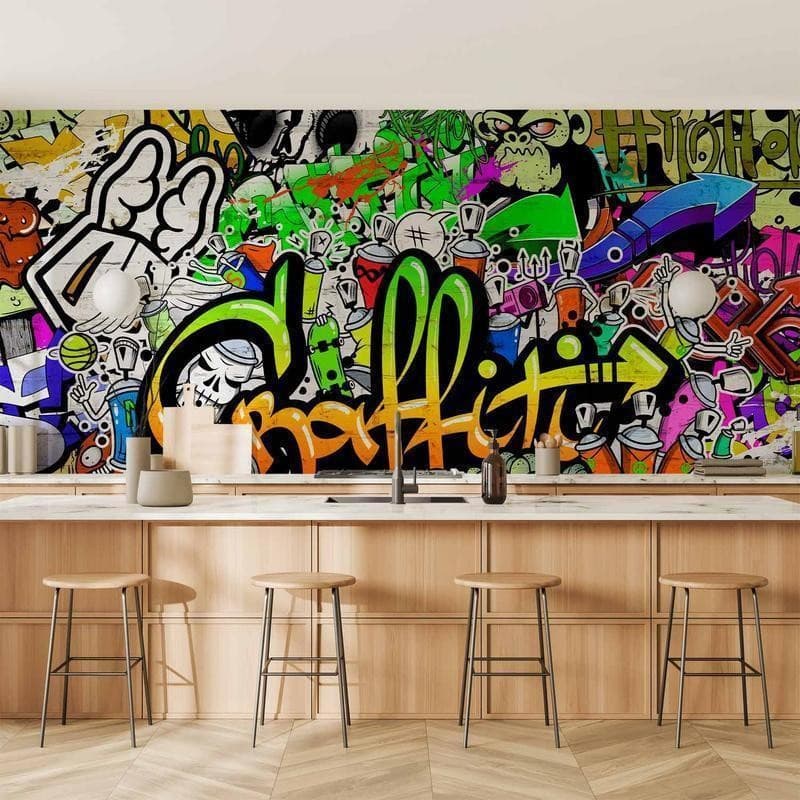 Fotomurale Graffiti on the Wall in Carta da parati Collezione Casa - Trebisacce, commercioVirtuoso.it