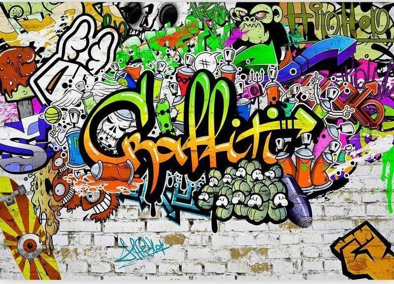 Fotomurale Graffiti on the Wall in Carta da parati Collezione Casa - Trebisacce, commercioVirtuoso.it