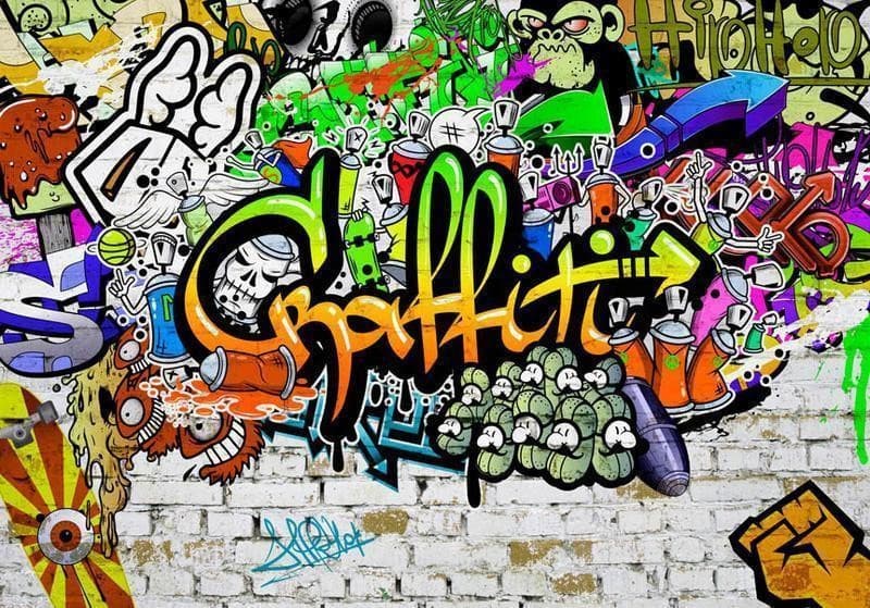 Fotomurale Graffiti on the Wall in Carta da parati Collezione Casa - Trebisacce, commercioVirtuoso.it