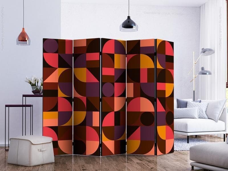 Paravento Geometric Mosaic (Red) II [divisori da interno] in Paraventi Collezione Casa - Trebisacce, commercioVirtuoso.it