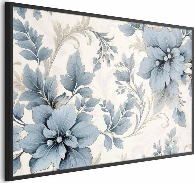 Poster - Turquoise Ornamental Retro Flowers in Poster e stampe Collezione Casa - Trebisacce, commercioVirtuoso.it