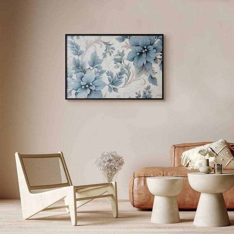 Poster - Turquoise Ornamental Retro Flowers in Poster e stampe Collezione Casa - Trebisacce, commercioVirtuoso.it