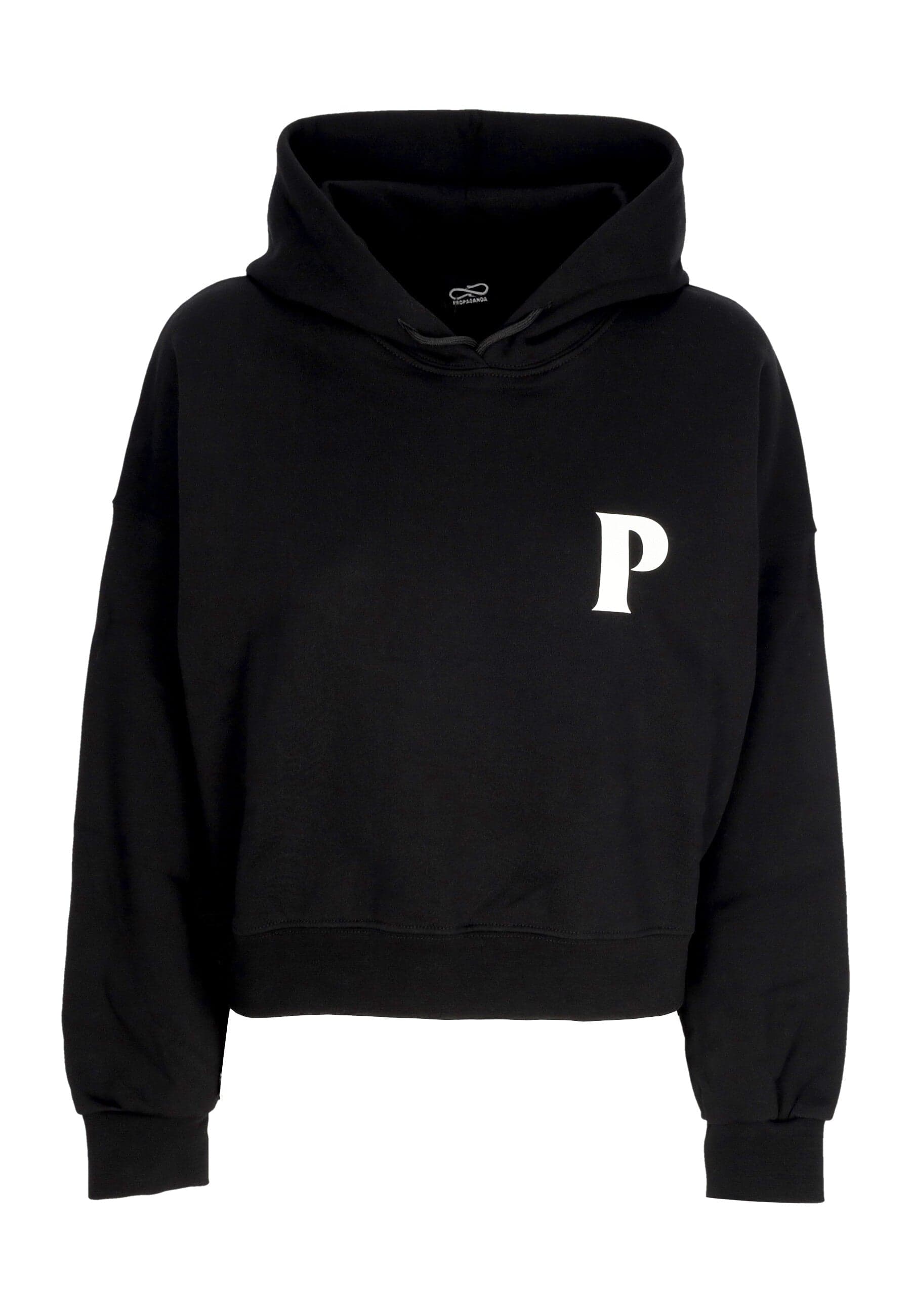 PROPAGANDA Felpa Cappuccio Corta Donna W Pyromantics Croptop Hoodie Black da donna in Felpe con cappuccio Drestige - Casamassima, commercioVirtuoso.it