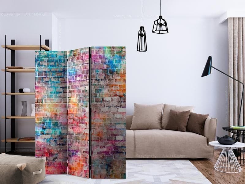 Paravento Colourful Brick [Room Dividers] in Paraventi Collezione Casa - Trebisacce, commercioVirtuoso.it