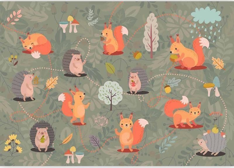 Fotomurale Friends of the Forest in Carta da parati Collezione Casa - Trebisacce, commercioVirtuoso.it