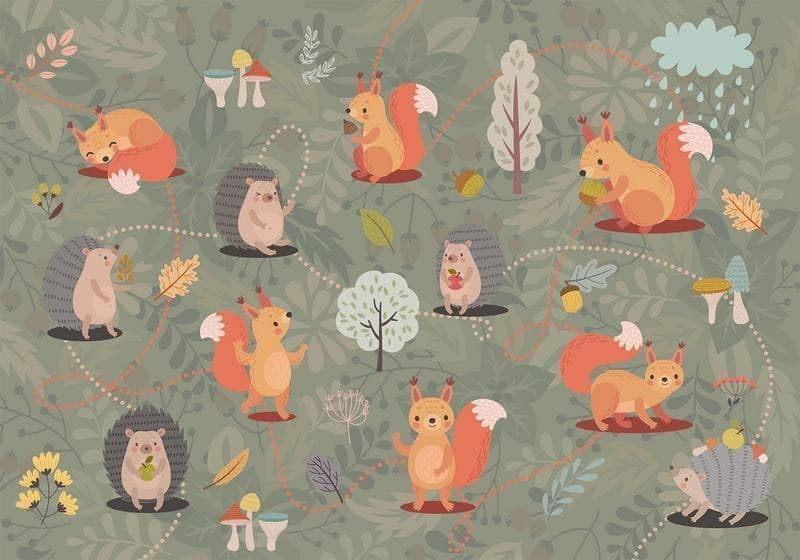 Fotomurale Friends of the Forest in Carta da parati Collezione Casa - Trebisacce, commercioVirtuoso.it
