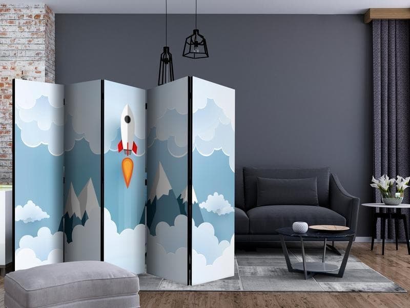 Paravento Rocket in the Clouds II [divisori da interno] in Paraventi Collezione Casa - Trebisacce, commercioVirtuoso.it