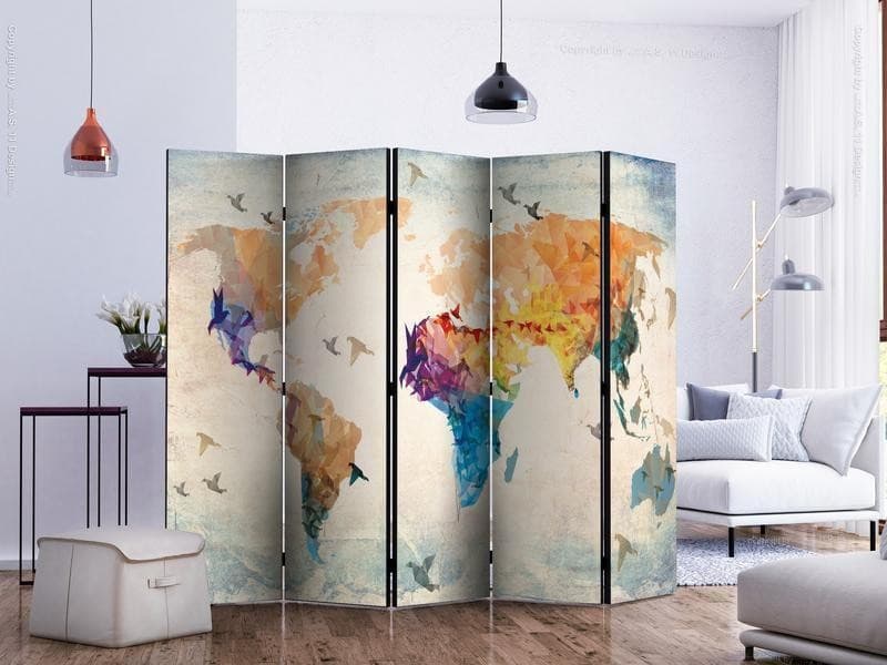 Paravento Paper birds II [Room Dividers] in Paraventi Collezione Casa - Trebisacce, commercioVirtuoso.it