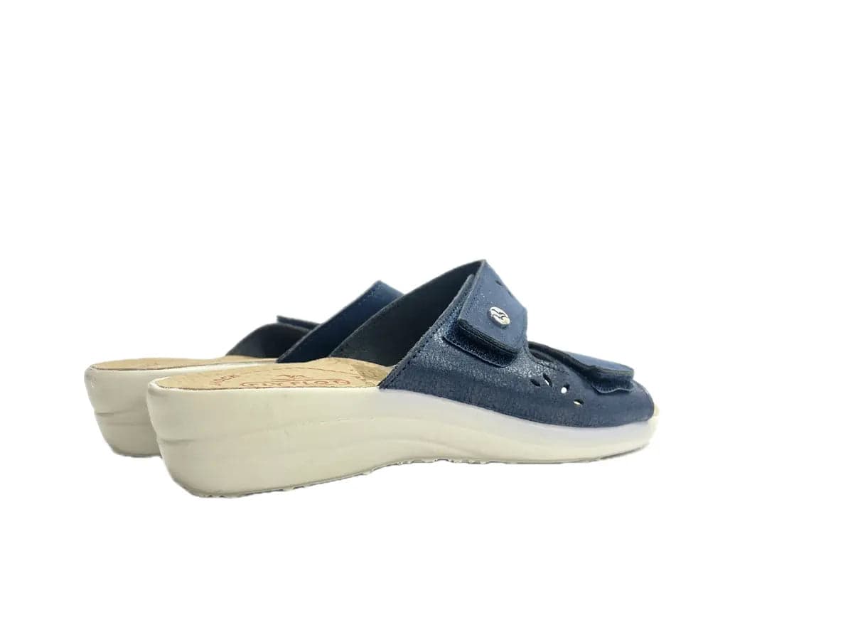 FLY FLOT Ciabatta donna blu due strappi in Pantofole Calzature Durello - Agna, commercioVirtuoso.it