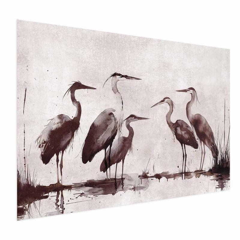 Poster - Herons Painted in Ink in Poster e stampe Collezione Casa - Trebisacce, commercioVirtuoso.it