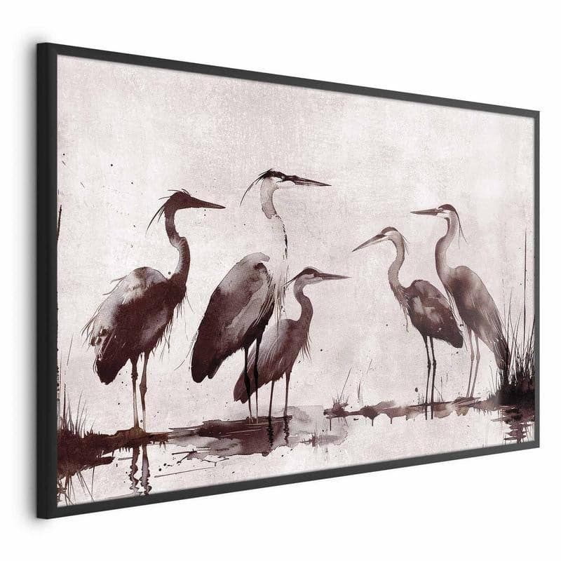 Poster - Herons Painted in Ink in Poster e stampe Collezione Casa - Trebisacce, commercioVirtuoso.it